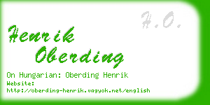 henrik oberding business card